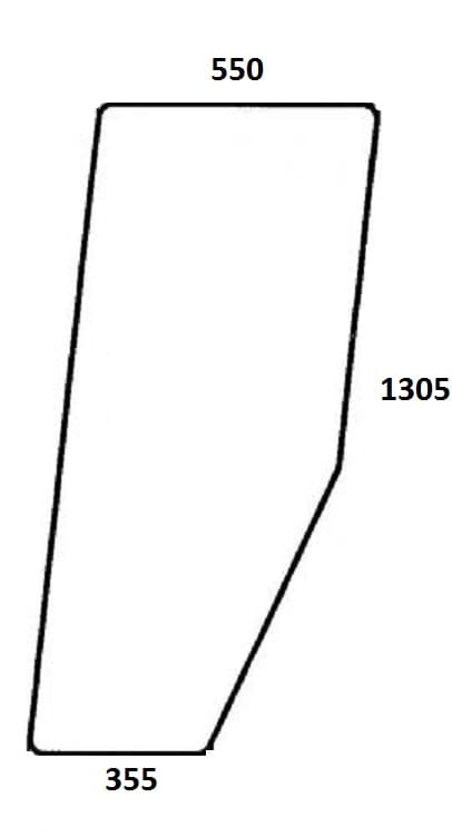 Szyba drzwi lewe, prawe do ciągnika Renault, Claas 7700017134 (841)