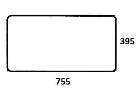 Szyba tylna dolna do ciągnika Renault, Claas 7700020507 (845)