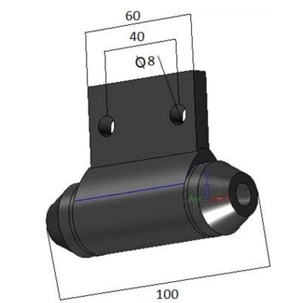 Uchwyt lusterka ciągnika, koparki