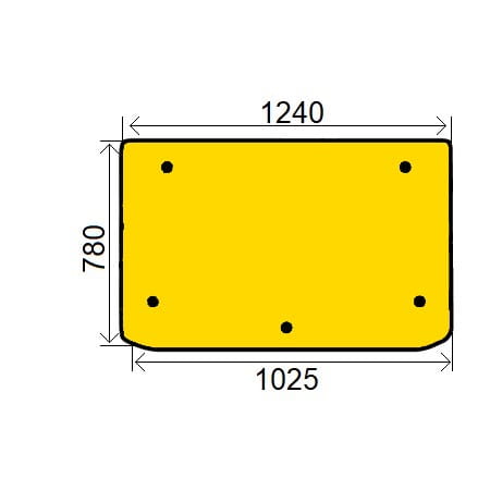 Szyba tylna do ciągnika Hurlimann, Same 0.9231.215.0
