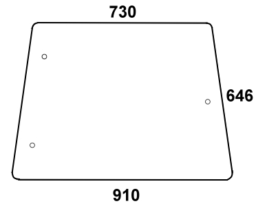 Szyba boczna do ciągnika Deutz-Fahr - 04363398