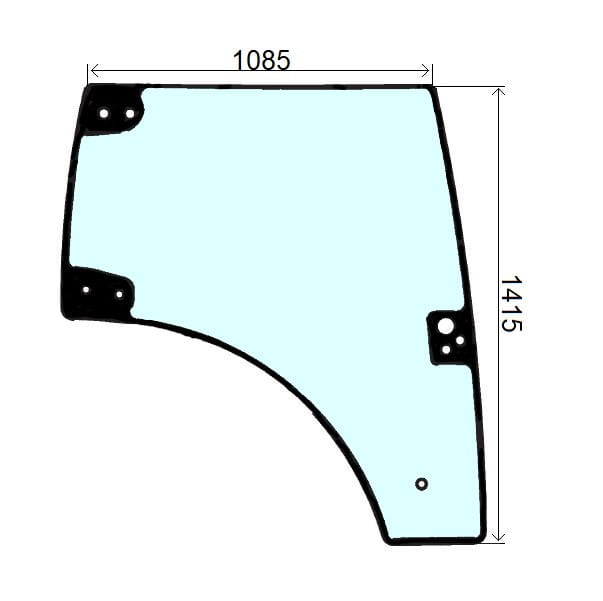 Szyba drzwi prawe do ciągnika Case, New Holland 51411352