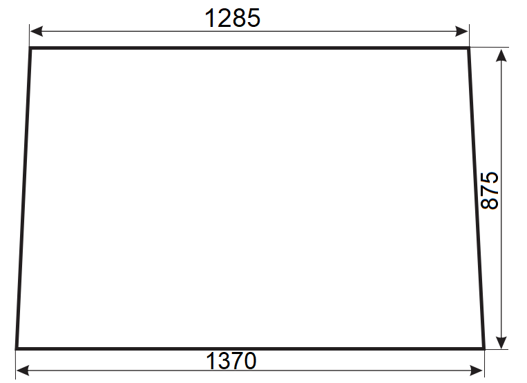 Szyba przednia do ciągnika Zetor 69117950 (355)