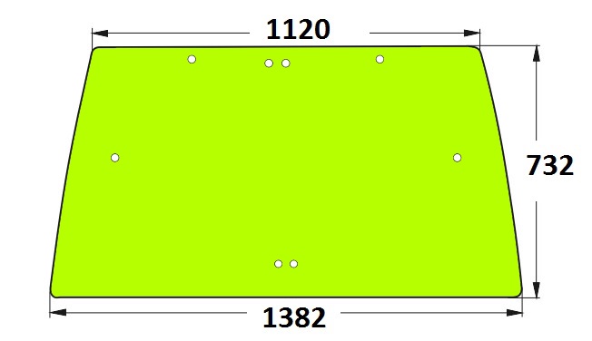 szyba tylna do ciągnika Landini 3555023M3
