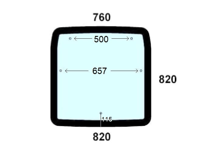 Szyba dachowa do ciągnika Deutz-Fahr, Lamborghini, Same, Hurlimann 0.010.6476.0/10