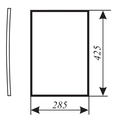 Szyba przednia dolna lewa, prawa do ciągnika Pronar 320A (716)