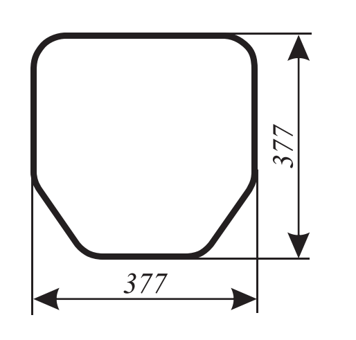 Szyba tylna dolna do ciągnika Pronar 320A (719)
