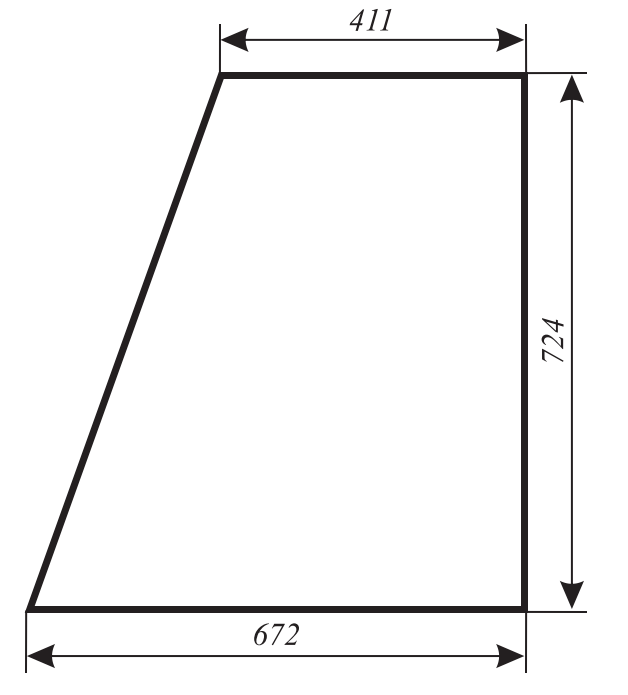 Szyba drzwi górna lewa, prawa do ciągnika Zetor (009)