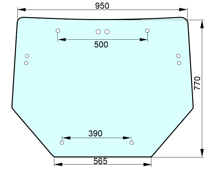 Szyba tylnado ciągnika Deutz-Fahr, Hurlimann, Lamborghini, Same 00098626010