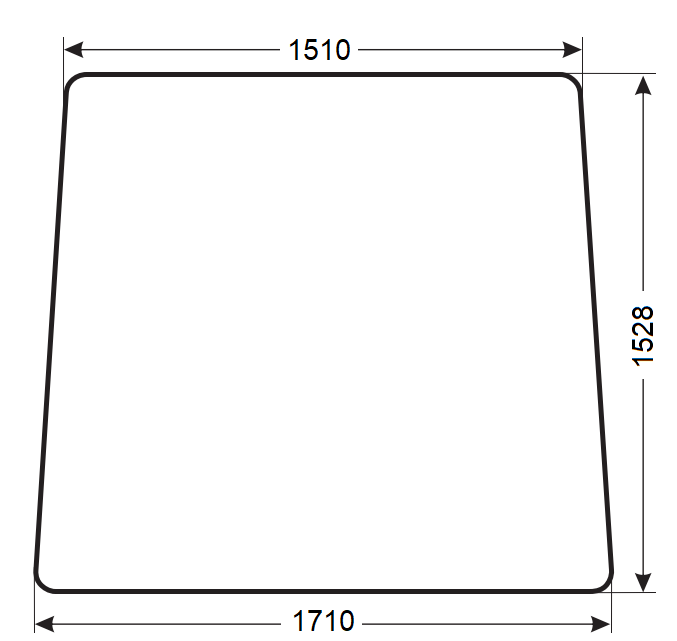 Szyba przednia do kombajnu Bizon, Bizon Rekord 58 (276)