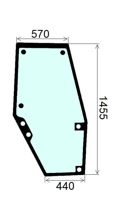 Szyba drzwi prawe do ciągnika Landini 3647693M1