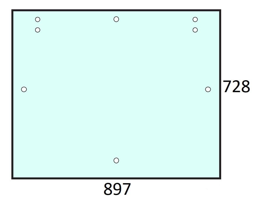 Szyba tylna do ciągnika Fiat - 5154756