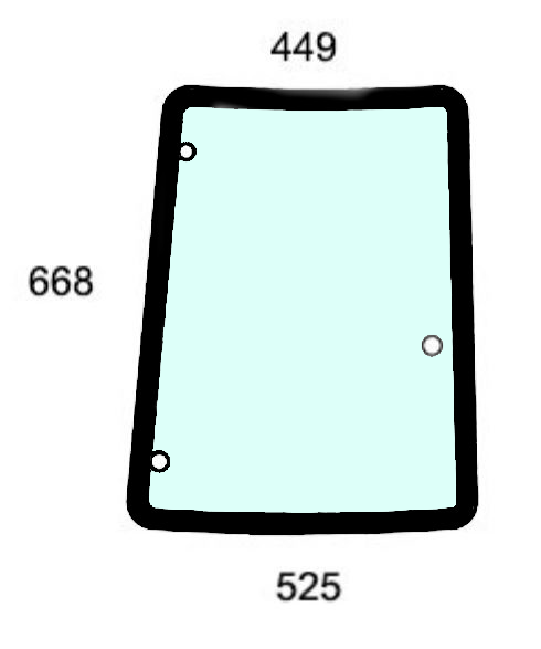Szyba boczna lewa do ciągnika Case, New Holland - 84396385