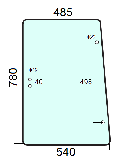 Szyba boczna lewa prawa do ciągnika Deutz-Fahr, Same, Lamborghini, Hurlimann 00075106020