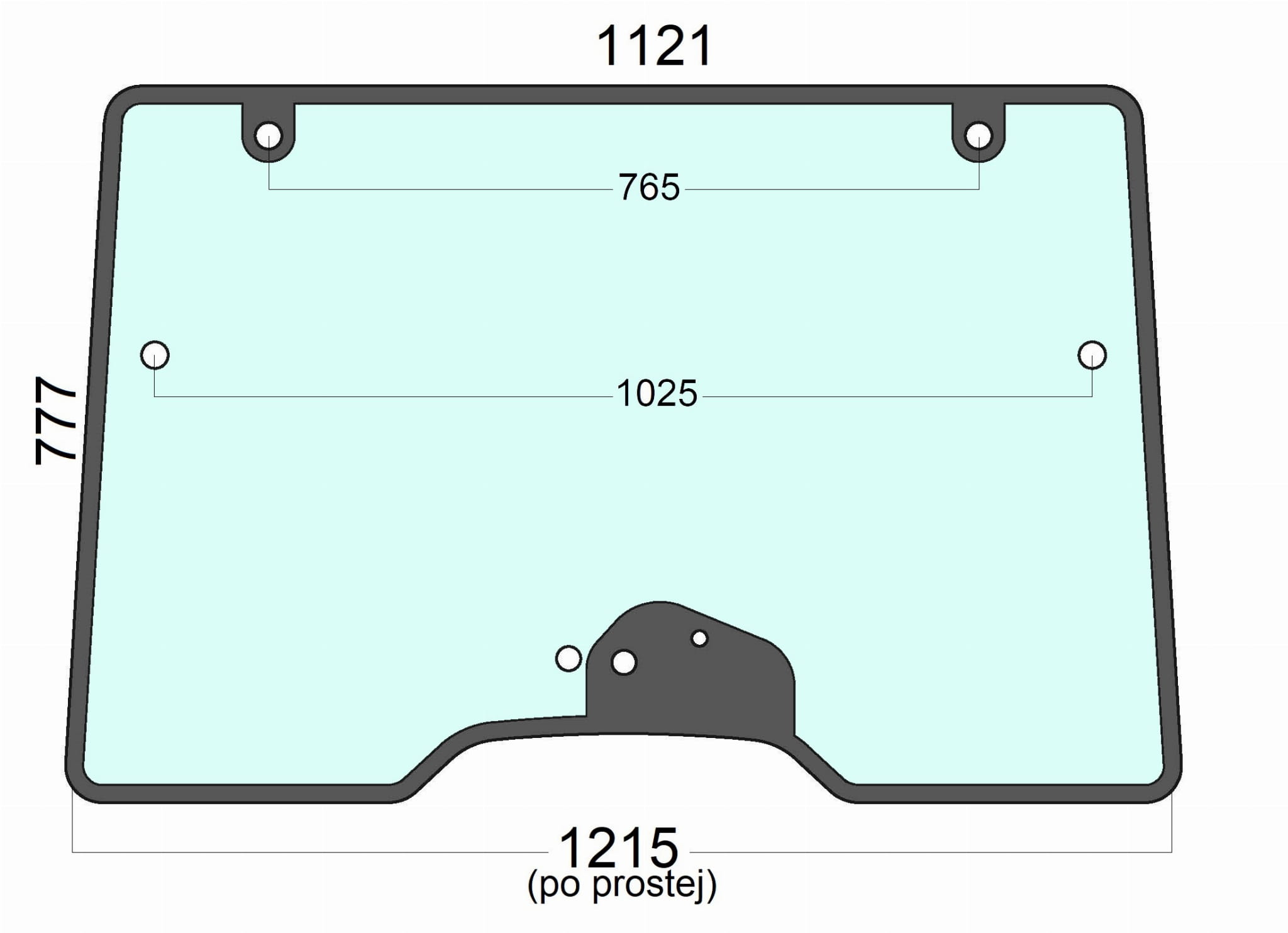 Szyba przednia do ciągnika Deutz, Hurlimann, Lamborghini, Same - 205959010