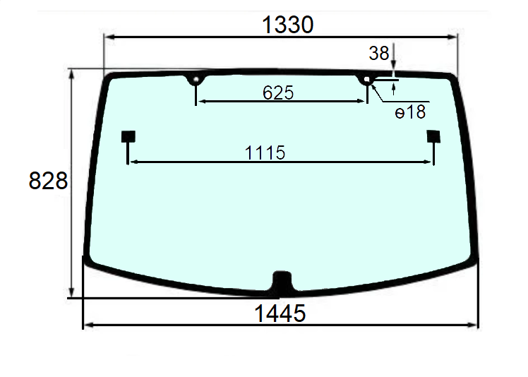 Szyba tylna do ciągnika John Deere AL212195, AL209501