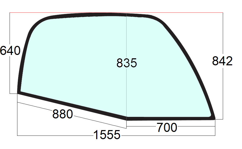 Szyba boczna prawa ładowarka teleskopowa MANITOU 601327