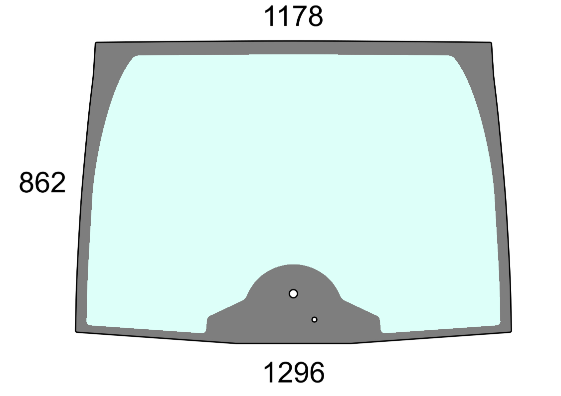 Szyba przednia do ciągnika Massey Ferguson - ACW023009A