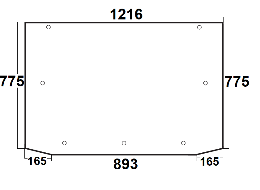 Szyba tylna do ciągnika Deutz-Fahr, Hurlimann, Lamborghini, Same 0.9234.273.0 (752)