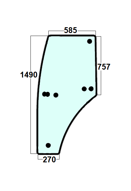 Szyba drzwi lewe do ciągnika John Deere ER200625
