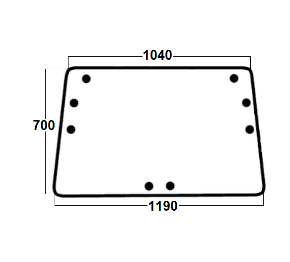 Szyba tylna do ciągnika Case, Deutz, John Deere  AL113822