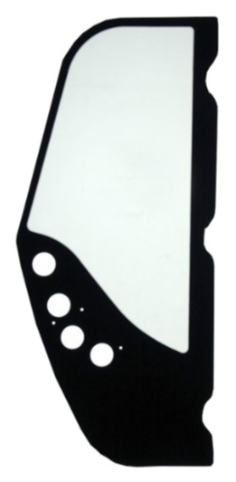 Szyba boczna tylna lewa ładowarka teleskopowa New Holland, Case, Kobelco 76090219