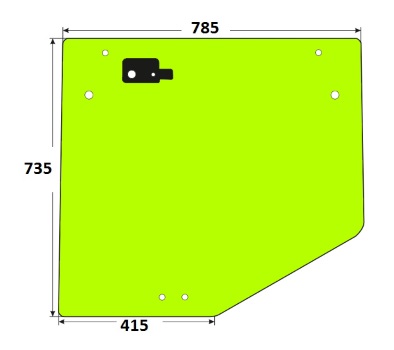 Szyba tylna ładowarka teleskopowa Manitou 704651 555562