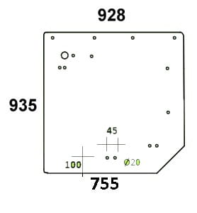 Szyba tylna do ciągnika Renault, Claas Ares, Arion, Atles - 7700072361