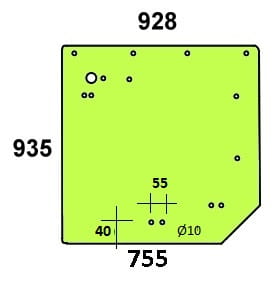 Szyba tylna do ciągnika Renault, Claas Ares, Arion, Atles - 7700050257