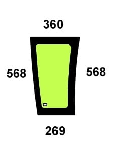 Szyba przednia dolna lewa do ciągnika Fendt - 816810040060