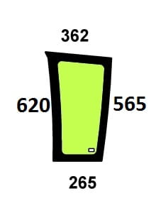 Szyba przednia dolna prawa do ciągnika Fendt - 916811040071