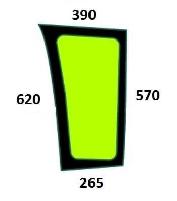 Szyba przednia dolna prawa do ciągnika Fendt - 716810040070