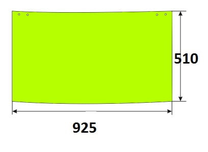 Szyba tylna środkowa koparko-ładowarka Case E48355