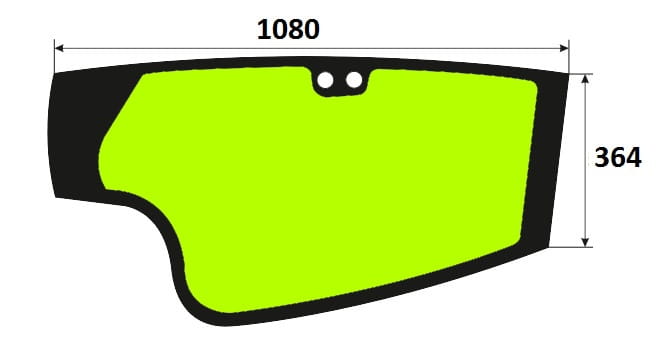 Szyba drzwi dolna koparka gąsienicowa, kołowa JCB 333/J3902