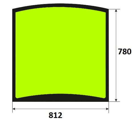 Szyba tylna minikoparka JCB 333/U4568
