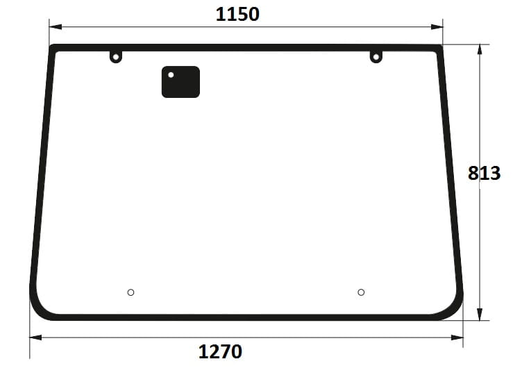 szyba tylna do ciągnika Farmer