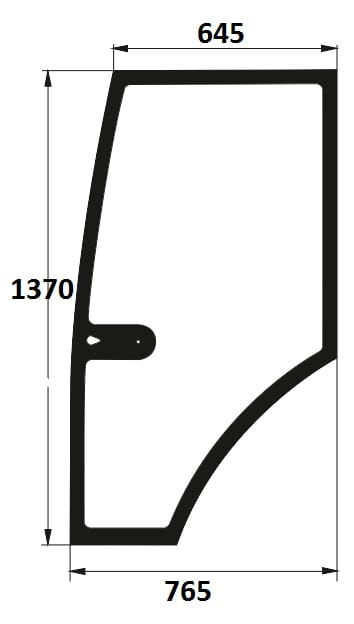 szyba drzwi lewe do ciągnika Farmer