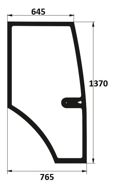 szyba drzwi prawe do ciągnika Farmer