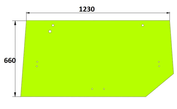 Szyba tylna do ciągnika Case 240875A1