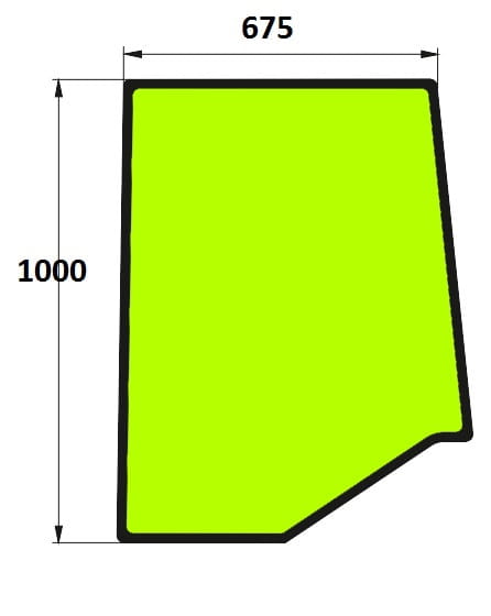 Szyba drzwi lewe do ciągnika Case 1340194C1