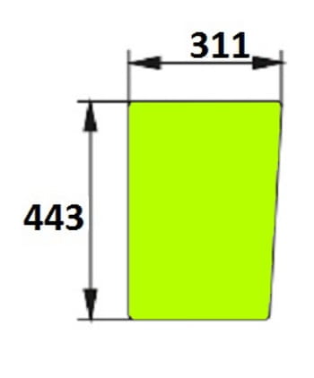 Szyba przednia dolna do ciągnika Renault 7700007098