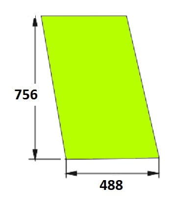Szyba boczna do ciągnika Renault 7700005529