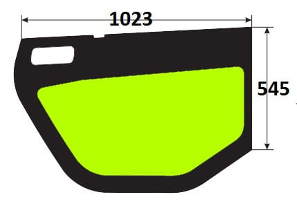 Szyba drzwi dolna ładowarka teleskopowa MANITOU 746743