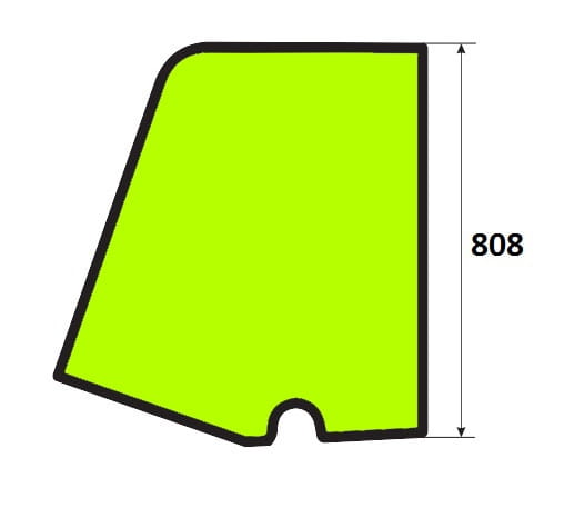 Szyba drzwi górna ładowarka teleskopowa JCB 332/F8417