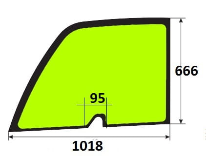 Szyba drzwi górna ładowarka teleskopowa MANITOU 225232