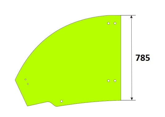 Szyba drzwi górna ładowarka teleskopowa Case, New Holland 76092688