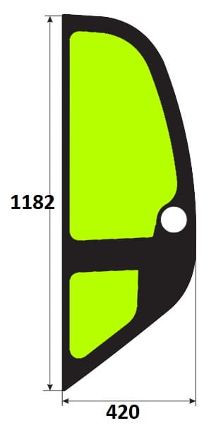 Szyba boczna lewa ładowarka teleskopowa MANITOU 601328