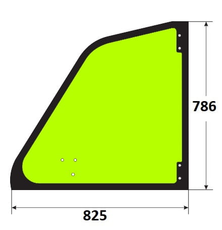 Szyba drzwi górna ładowarka teleskopowa MERLO 053429