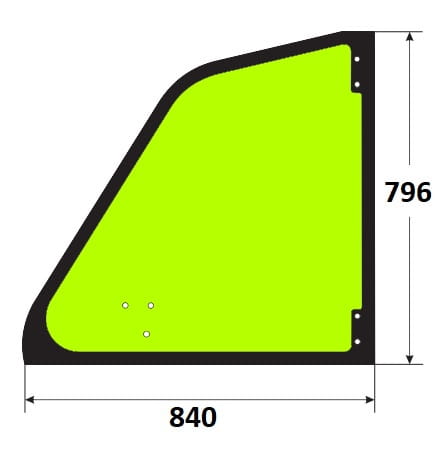 Szyba drzwi górna ładowarka teleskopowa MERLO 066288