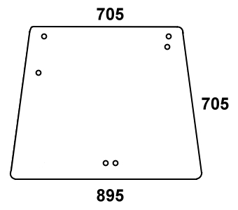 Szyba tylna do ciągnika Deutz-Fahr 04383608